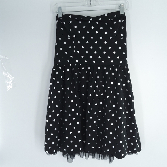 BLACK POPPY XL POLKA DOT PARTY DRESS - Picture 1 of 7